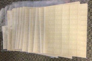 941  Tennessee Statehood Lot of 10 1/2 sheets  MNH 3 c Sheet of 50    1946