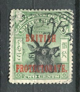 NORTH BORNEO; Early 1900s PROTECRTORATE Optd. 2c. used fair Postmark