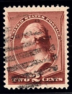 U.S. Scott 210.  1883  2c red brown, USED  PSE XF 90J  SMQ $90