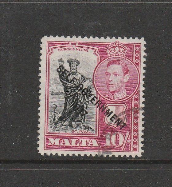 Malta 1948 Self Govt, 10/- FU SG 248