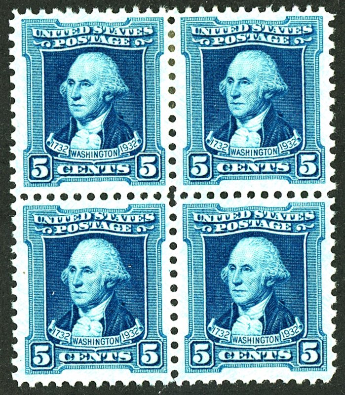 U.S. #710 MINT BLOCK OF 4 OG HR