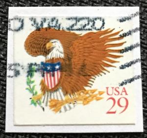 US #2597 Used Single Eagle/Shield On paper SCV $.25