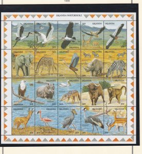 Uganda # 690, 691-692, Wildlife at Watering Hole,. Mint NH, 1/2 Cat.