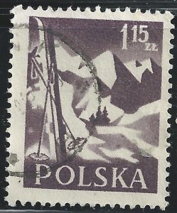 Poland #732 1.15z Skis and Mountains - Used