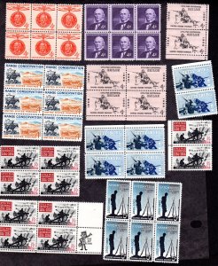 Scott # 1174-1182, MNH, CV = $ 11.50. Face = $ 2.06 Lot 230739 -01