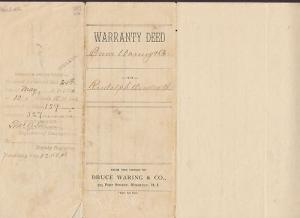 Hawaii Sc R3 on 1896 Warranty Deed, Magenta cancel, 2 signatures