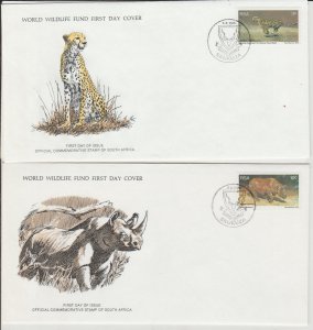 WWF SOUTH AFRICA FIRST DAY COVERS 1976