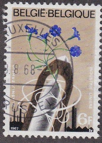 Belgium # 690, Linen Industry, Used