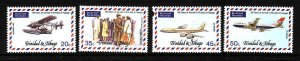 Trinidad & Tobago-Sc#268-71-unused NH set-Planes-Aircraft -1977-#270 has a pulle