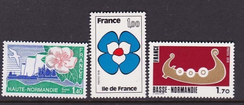 France 1978 Sc 1588-90 ship set MNH