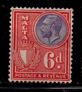 Malta Sc 140 1926 6d red & violet George V stamp mint