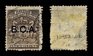 4700: British Central Africa SG7 1s Grey-Brown. 1891. Sc#7 Mi6 Used. C£19