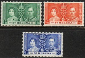 St. Helena Sc #115-117 Mint Hinged