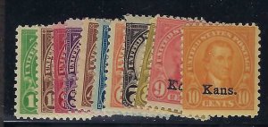 US Scott #669-679 complete set Mint NH OG F-VF