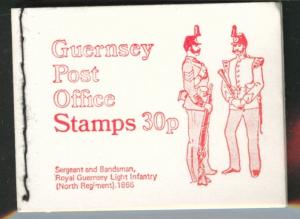 Guernsey Grenadier Sergeant 30p sewn Booklet 1971 