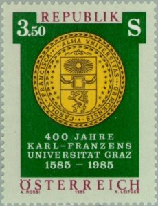 Austria 1985 MNH Stamps Scott 1299 University Seal Education 400 Years Graz