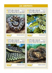 C A R - 2018 -  Snakes - Perf 4v Sheet - Mint Never Hinged