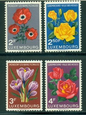 Luxembourg #310-313  Mint  VF  NH  Scott $10.00  Flowers