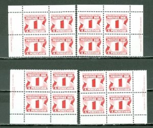 CANADA 1977 DUES #J28a IMPRINT CORNERS SET..PERF. 12.5x12.. PVA GUM MNH..$2.00