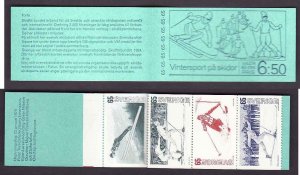 D1-Sweden-Sc#1035a-unused NH booklet-Sports-Skiing-