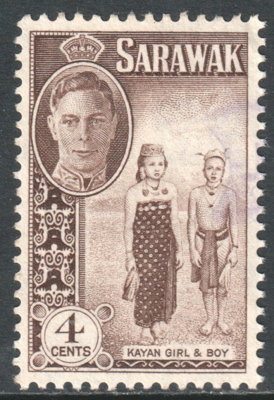 Sarawak Scott 183 - SG174, 1950 George VI 4c used