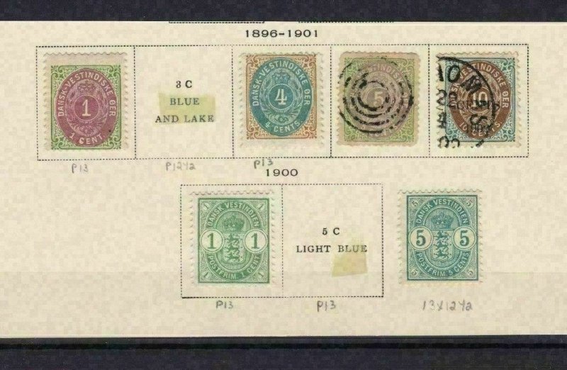 DANISH WEST INDIES 1896 - 1901 MOUNTED MINT & USED STAMPS CAT £280+  REF 5749