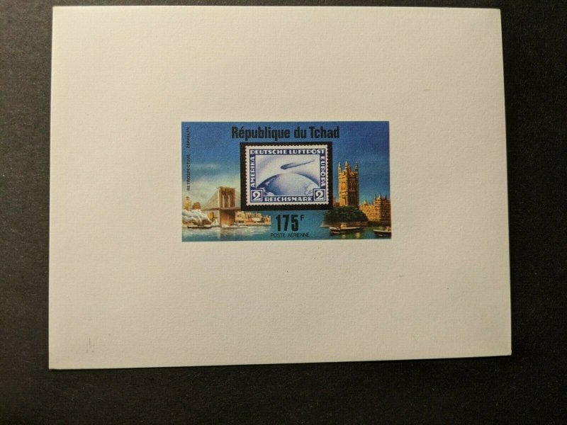 Airship GRAF ZEPPELIN Postal History Cover TCHAD unused card