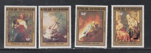 Central Africa # C240-243, Rembrandt Paintings, Mint NH, 1/2 Cat.