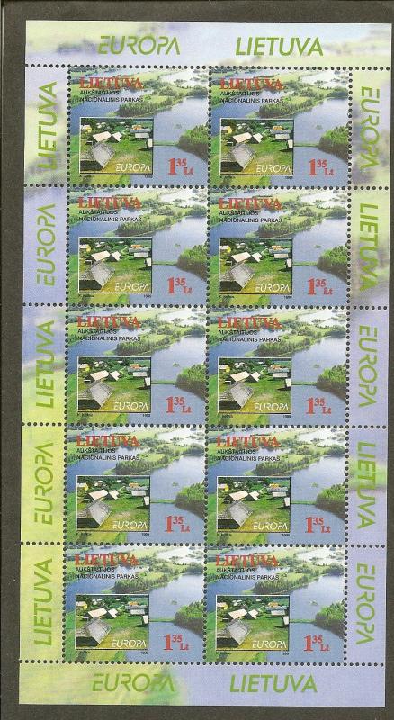 Lithuania   Scott 628     National Park               MNH Full Sheet