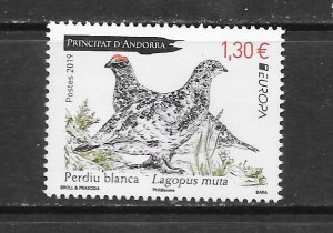 BIRDS - ANDORRA (FR) #806  EUROPA  MNH