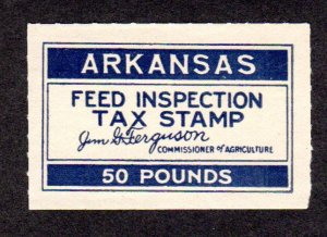 US ARKANSAS State Revenue SRS # FE17, FEED, MNH,  Lot 220314