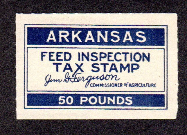 US ARKANSAS State Revenue SRS # FE17, FEED, MNH,  Lot 220314