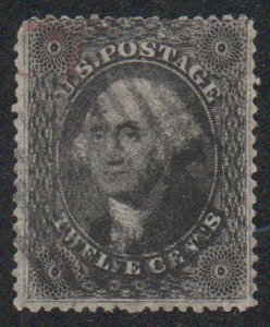 USA #36 F-VF, light grid and red cancel, fresh color! Retails $300