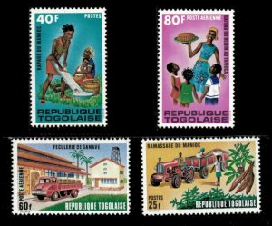 Togo 1972 - Cassava Production, Yuca - Set of 4v - Scott 812-13, C177-78 - MNH