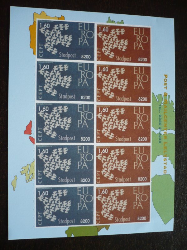 Europa 1961 - Netherlands - Post & Mail Centre Lelystad Labels