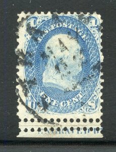 UNITED STATES SCOTT #63 1c BEN FRANLIN VF/XF AS SHOWN-SCOTT $45.00