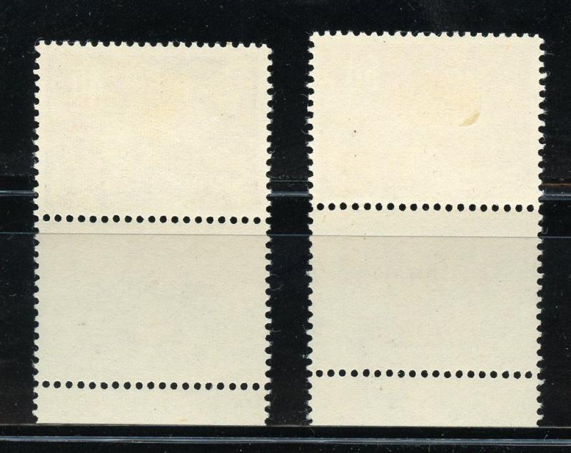 ISRAEL UPU  SCOTT#31/32  TABS MINT  HINGED ORIGINAL GUM AS SHOWN