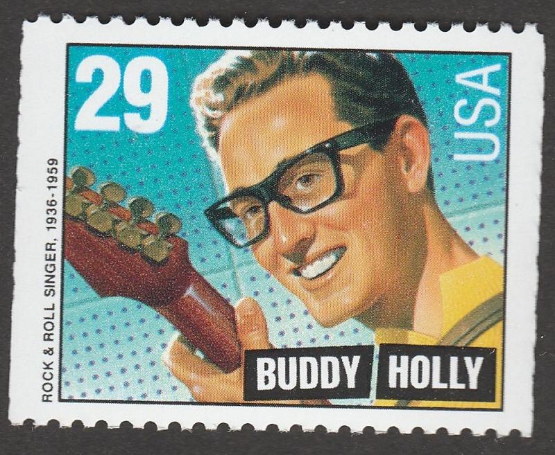 US 2736 Rock & Roll Rhythm & Blues Buddy Holly 29c single MNH 1993