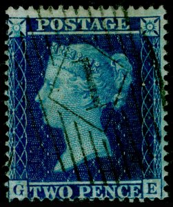 SG36a, 2d blue plate 6, LC16, FINE USED. Cat £375. GE