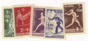 Finland #B69-73 mint no gum cpl semipostals