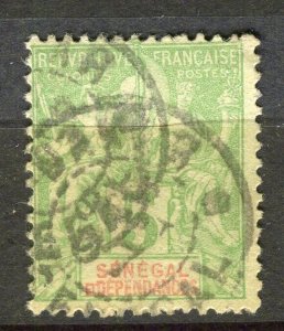 FRENCH COLONIES; SENEGAL 1890s classic Tablet type used 5c. value + Postmark