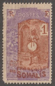 Somali coast, stamp,  Scott#80,  used, hinged, #S-80