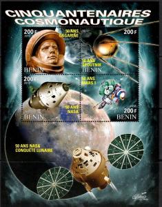 BENIN SHEET MNH COSMONAUTS GAGARIN SPACE 