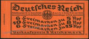 Germany 1928 Presidents MH25.6 All Original Stamp Booklet Markenheftchen 63534