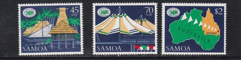 Samoa # 717-719, Expo '88, Mint NH, 1/2 Cat.