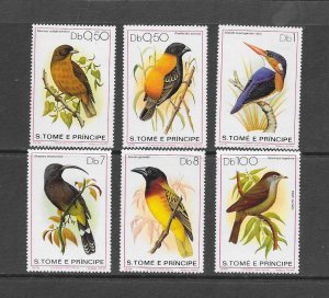 BIRDS - ST THOMAS & PRINCE ISLANDS  #541-6  MNH