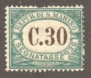 San Marino Scott J3 Unused HMOG - 1897 30c Postage Due - SCV $3.25