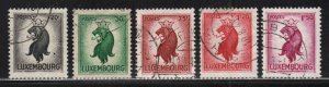 Luxembourg #235-41 ~ Short Set 5 of 7 ~ Used, HMR