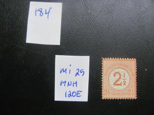 Germany 1874 MNH MI. 29 SC 27 XF 120 EUROS (184)