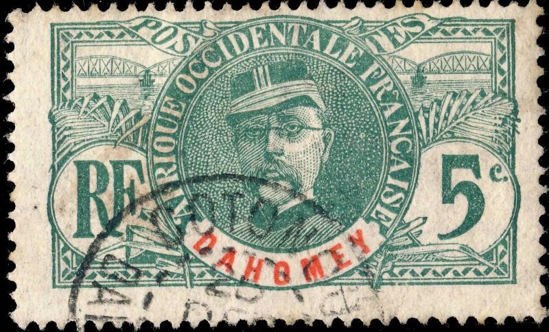 DAHOMEY - 1906 - Yv.21 / Mi.21 5c vert - Oblitéré TB